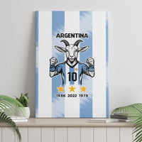 Blue Argentina 10 Goat Canvas Wall Art History Champions World Cup