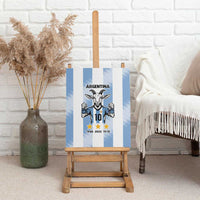Blue Argentina 10 Goat Canvas Wall Art History Champions World Cup