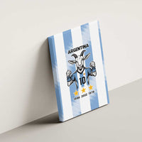 Blue Argentina 10 Goat Canvas Wall Art History Champions World Cup