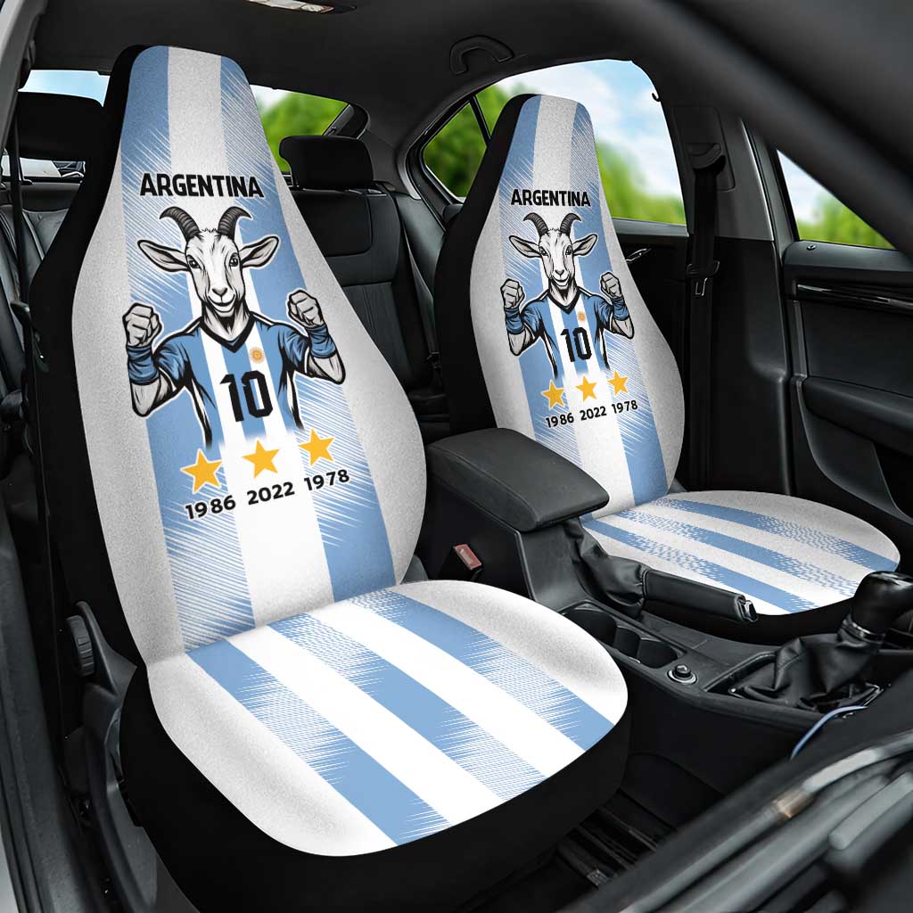 Blue Argentina 10 Goat Car Seat Cover History Champions World Cup