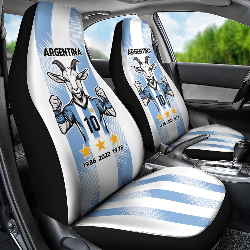 Blue Argentina 10 Goat Car Seat Cover History Champions World Cup