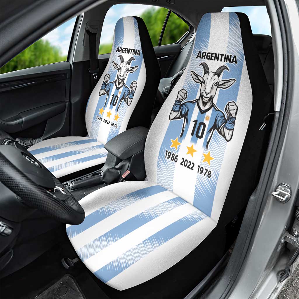 Blue Argentina 10 Goat Car Seat Cover History Champions World Cup