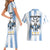 Blue Argentina 10 Goat Couples Matching Short Sleeve Bodycon Dress and Hawaiian Shirt History Champions World Cup
