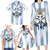 Blue Argentina 10 Goat Family Matching Long Sleeve Bodycon Dress and Hawaiian Shirt History Champions World Cup