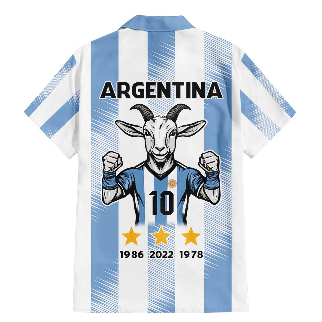 Blue Argentina 10 Goat Family Matching Mermaid Dress and Hawaiian Shirt History Champions World Cup
