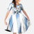 Blue Argentina 10 Goat Family Matching Off The Shoulder Long Sleeve Dress and Hawaiian Shirt History Champions World Cup
