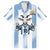 Blue Argentina 10 Goat Family Matching Off The Shoulder Long Sleeve Dress and Hawaiian Shirt History Champions World Cup