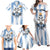 Blue Argentina 10 Goat Family Matching Off Shoulder Maxi Dress and Hawaiian Shirt History Champions World Cup