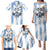 Blue Argentina 10 Goat Family Matching Puletasi and Hawaiian Shirt History Champions World Cup
