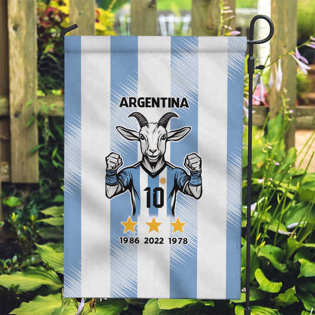 Blue Argentina 10 Goat Garden Flag History Champions World Cup