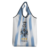 Blue Argentina 10 Goat Grocery Bag History Champions World Cup