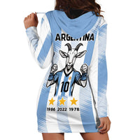 Blue Argentina 10 Goat Hoodie Dress History Champions World Cup