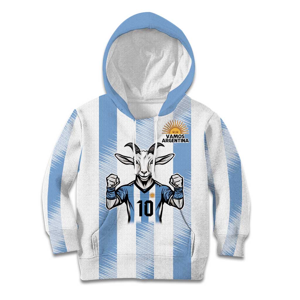 Blue Argentina 10 Goat Kid Hoodie History Champions World Cup