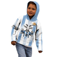 Blue Argentina 10 Goat Kid Hoodie History Champions World Cup
