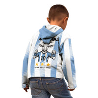 Blue Argentina 10 Goat Kid Hoodie History Champions World Cup