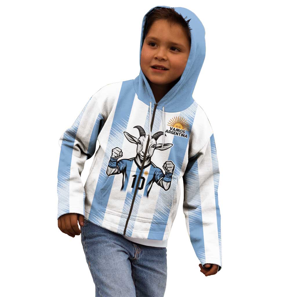 Blue Argentina 10 Goat Kid Hoodie History Champions World Cup