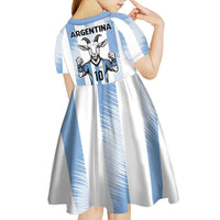 Blue Argentina 10 Goat Kid Short Sleeve Dress History Champions World Cup