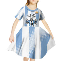 Blue Argentina 10 Goat Kid Short Sleeve Dress History Champions World Cup