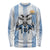 Blue Argentina 10 Goat Long Sleeve Shirt History Champions World Cup