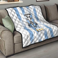 Blue Argentina 10 Goat Quilt History Champions World Cup