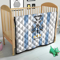 Blue Argentina 10 Goat Quilt History Champions World Cup