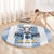 Blue Argentina 10 Goat Round Carpet History Champions World Cup