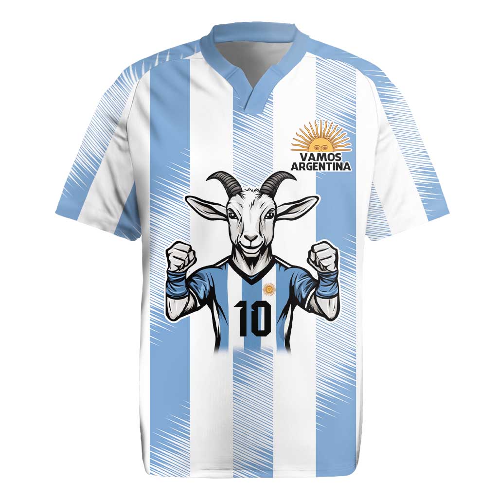 Blue Argentina 10 Goat Rugby Jersey History Champions World Cup