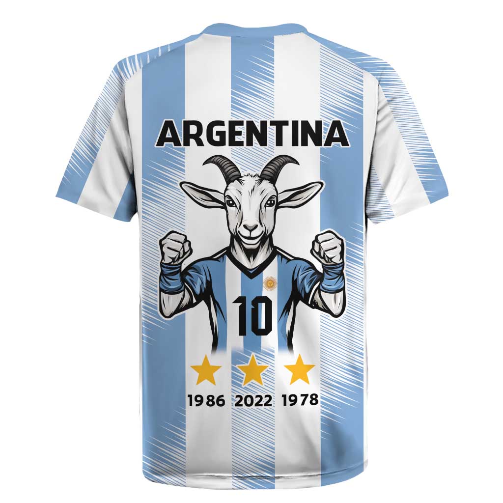 Blue Argentina 10 Goat Rugby Jersey History Champions World Cup