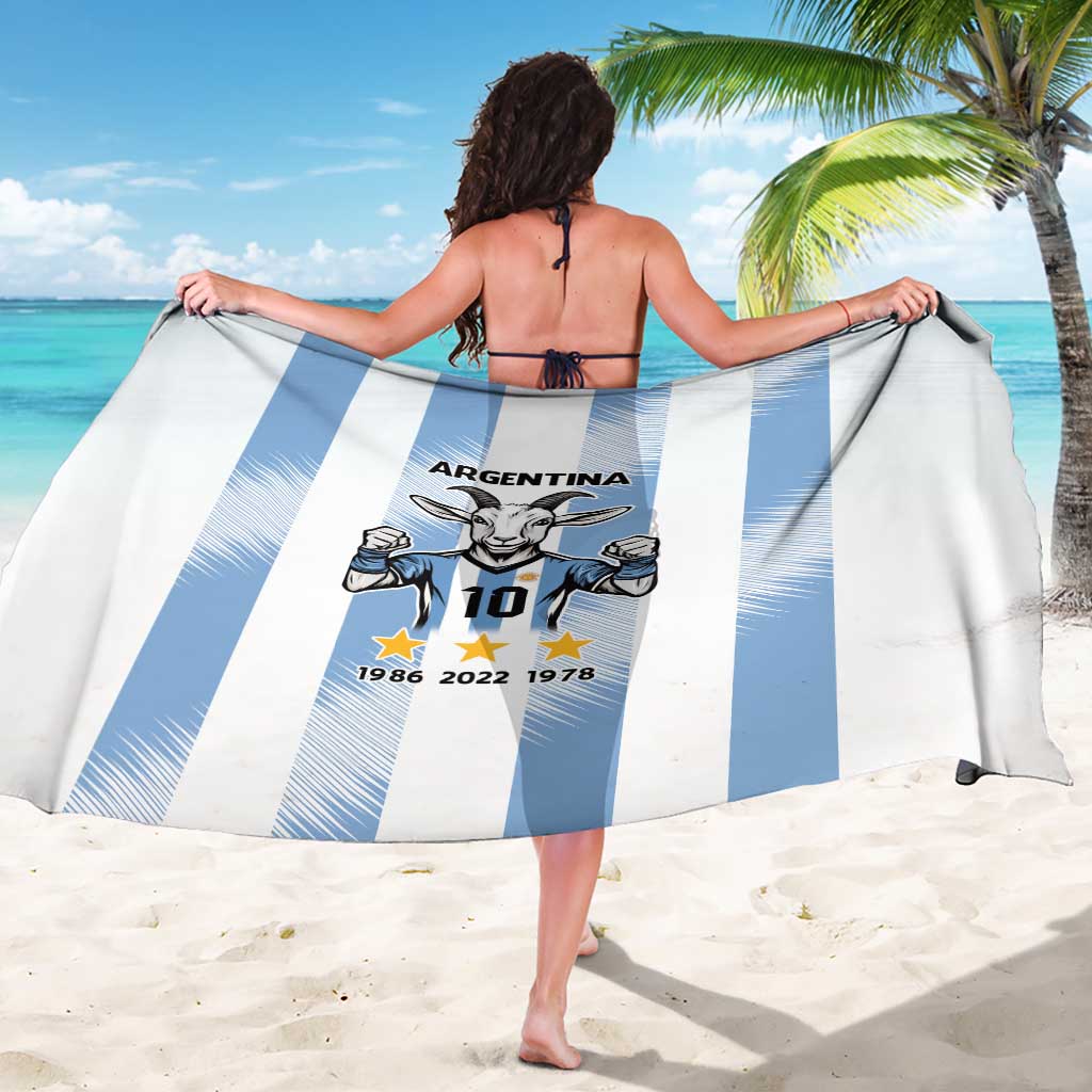 Blue Argentina 10 Goat Sarong History Champions World Cup