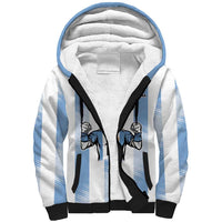 Blue Argentina 10 Goat Sherpa Hoodie History Champions World Cup