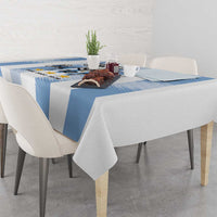Blue Argentina 10 Goat Tablecloth History Champions World Cup