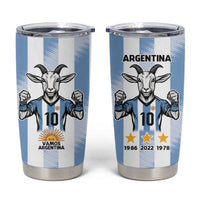 Blue Argentina 10 Goat Tumbler Cup History Champions World Cup
