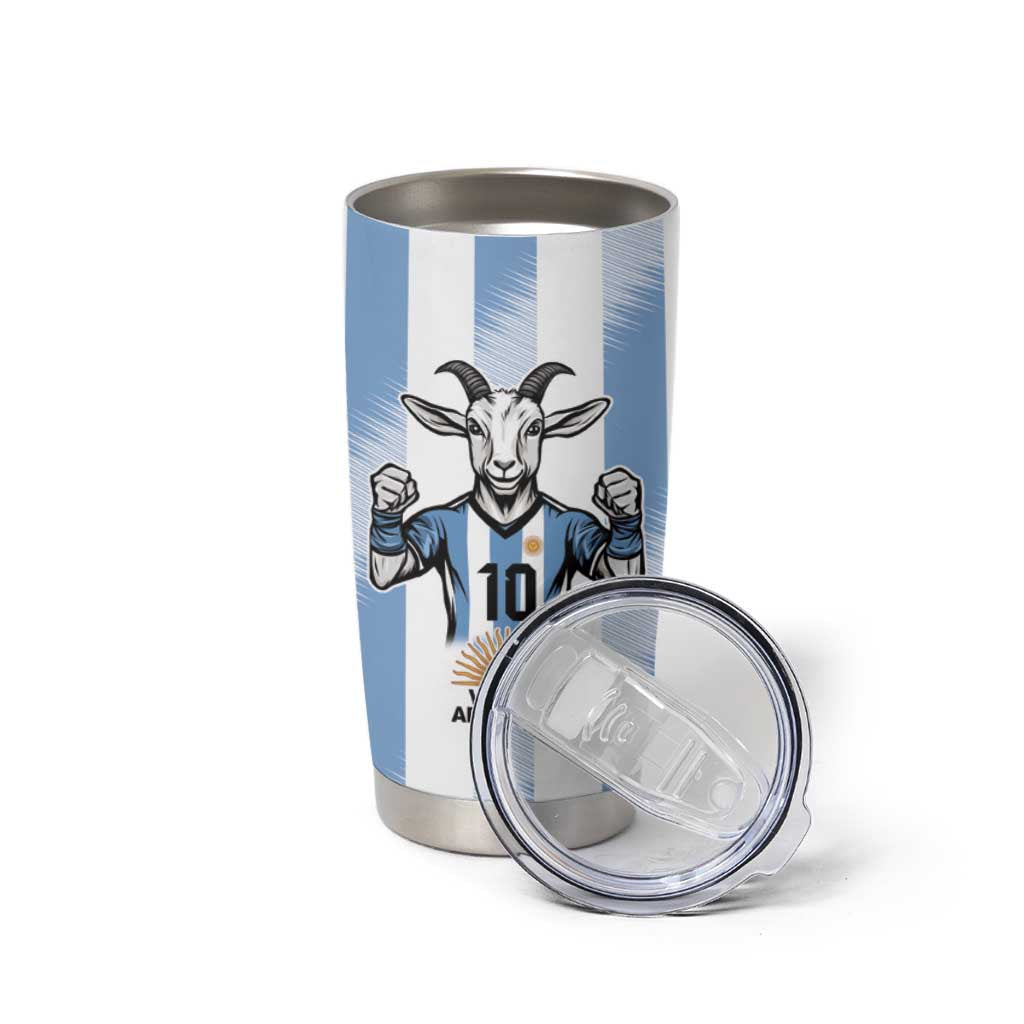 Blue Argentina 10 Goat Tumbler Cup History Champions World Cup