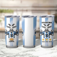 Blue Argentina 10 Goat Tumbler Cup History Champions World Cup