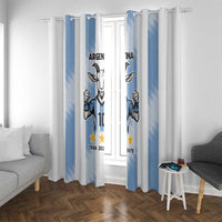 Blue Argentina 10 Goat Window Curtain History Champions World Cup