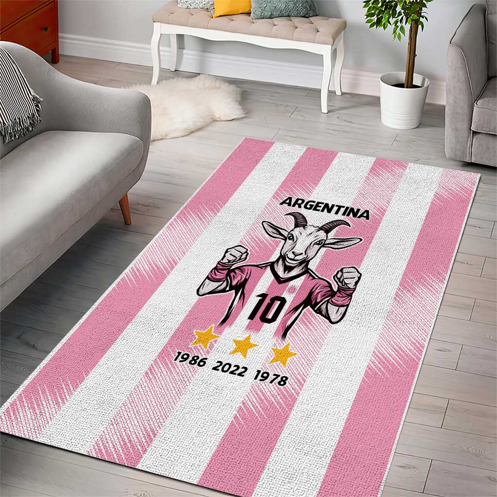 Pink Argentina 10 Goat Area Rug History Champions World Cup