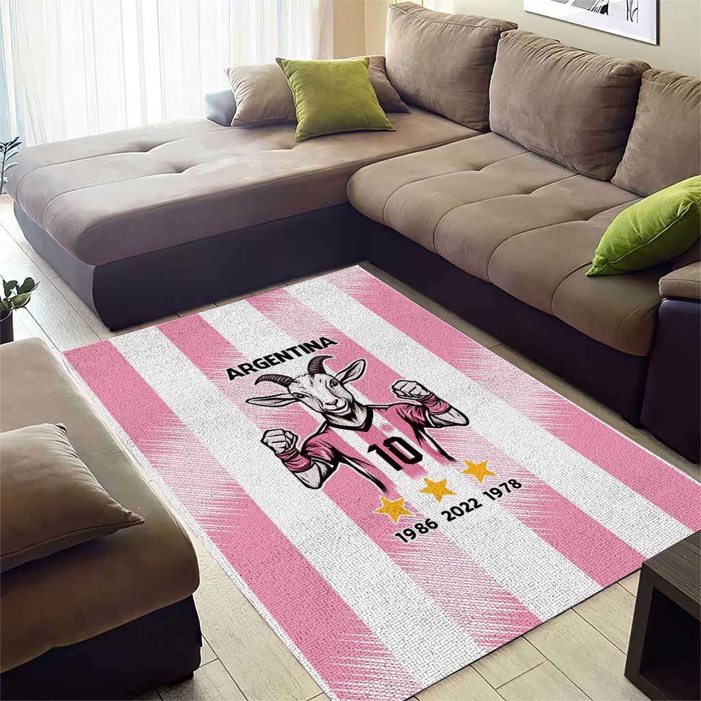 Pink Argentina 10 Goat Area Rug History Champions World Cup