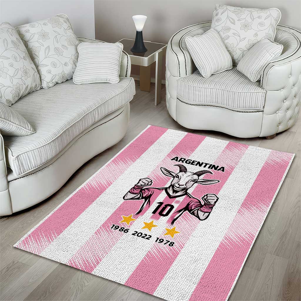 Pink Argentina 10 Goat Area Rug History Champions World Cup