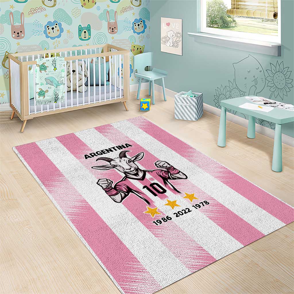 Pink Argentina 10 Goat Area Rug History Champions World Cup