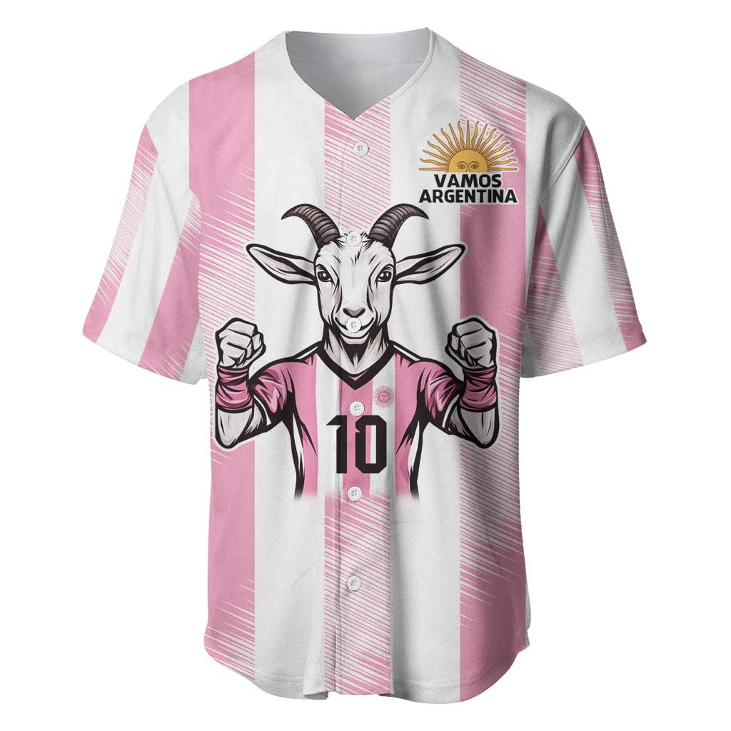 Pink Argentina 10 Goat Baseball Jersey History Champions World Cup