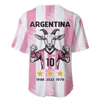Pink Argentina 10 Goat Baseball Jersey History Champions World Cup