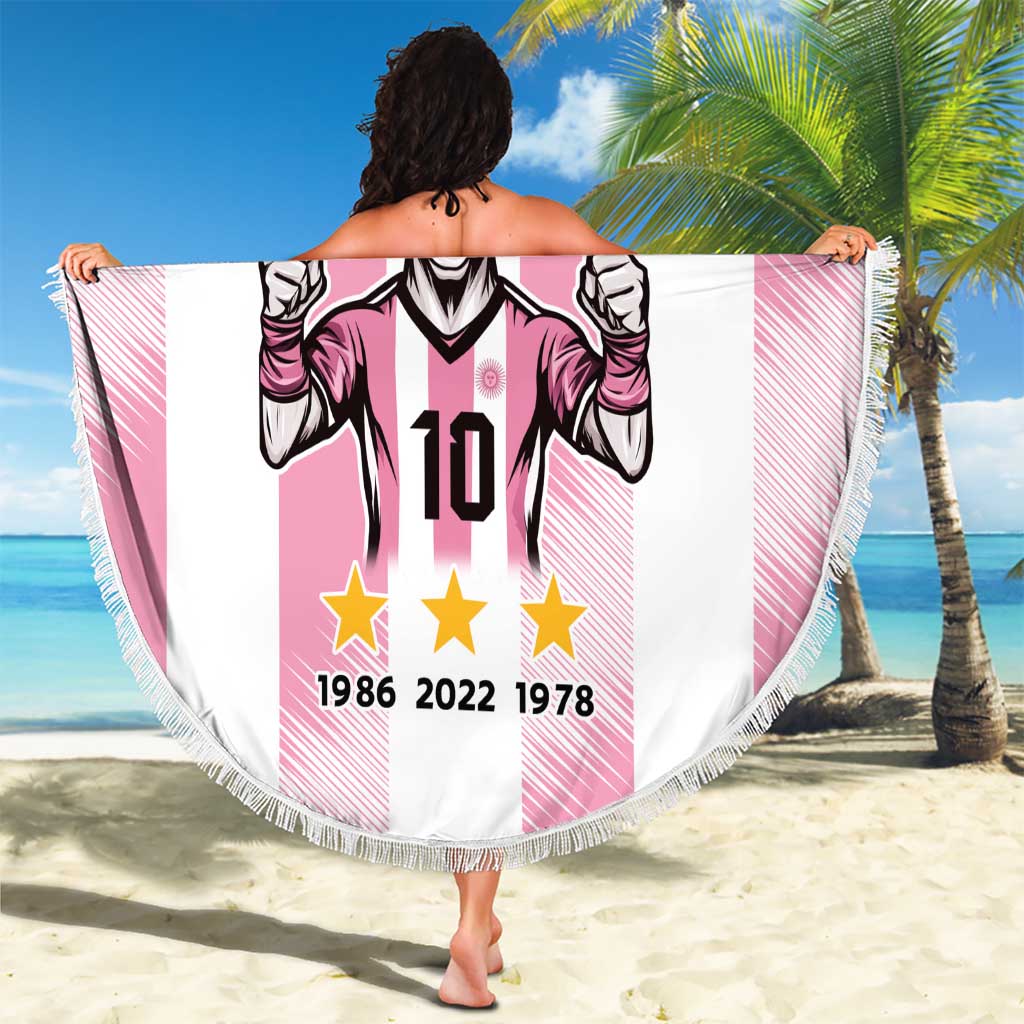 Pink Argentina 10 Goat Beach Blanket History Champions World Cup