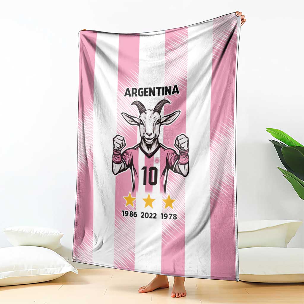 Pink Argentina 10 Goat Blanket History Champions World Cup