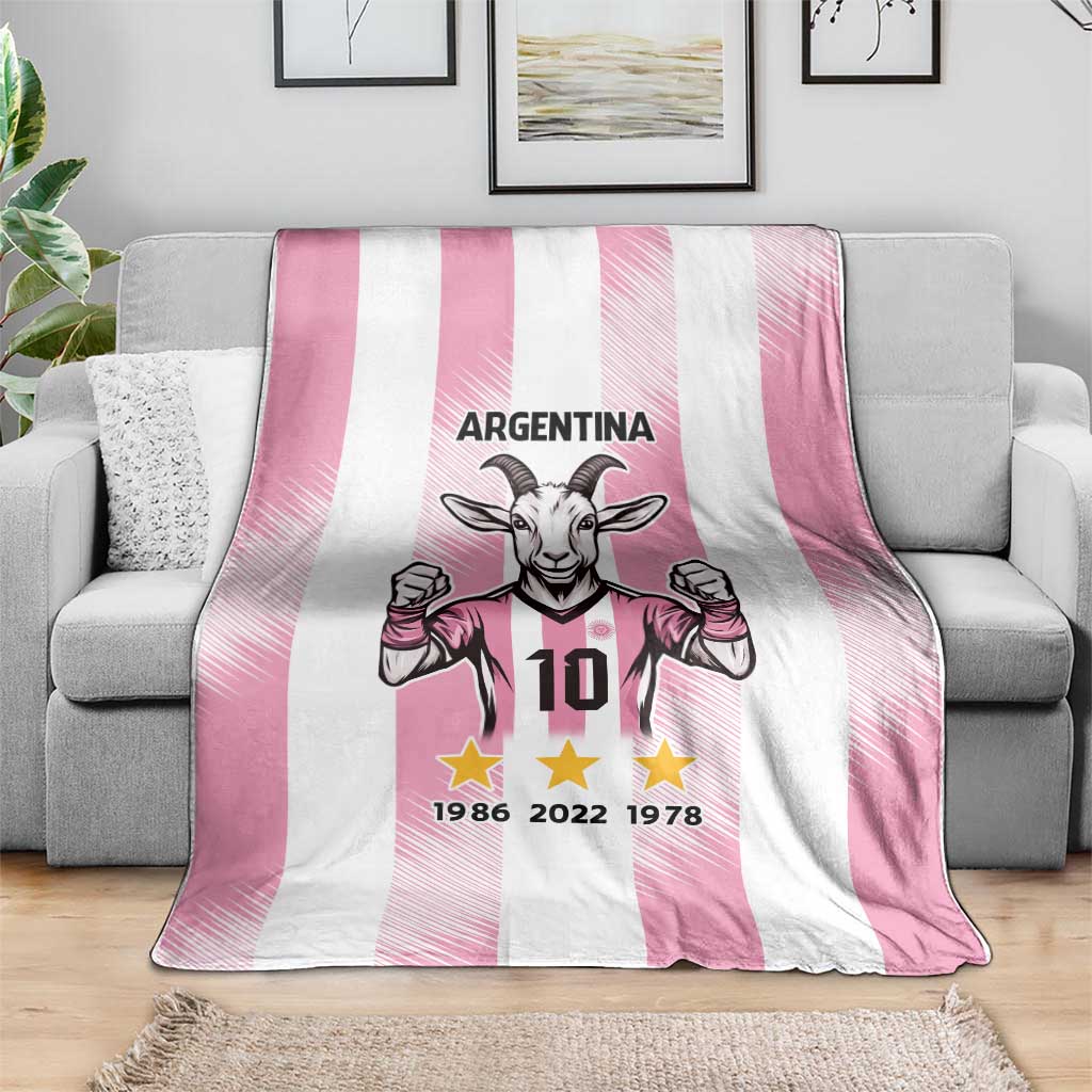 Pink Argentina 10 Goat Blanket History Champions World Cup