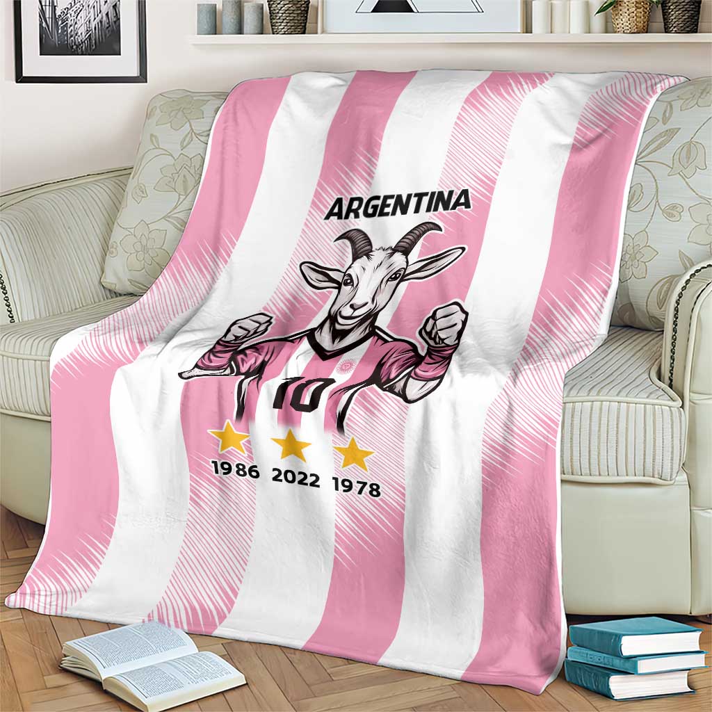 Pink Argentina 10 Goat Blanket History Champions World Cup