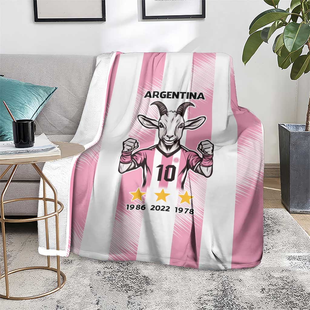 Pink Argentina 10 Goat Blanket History Champions World Cup