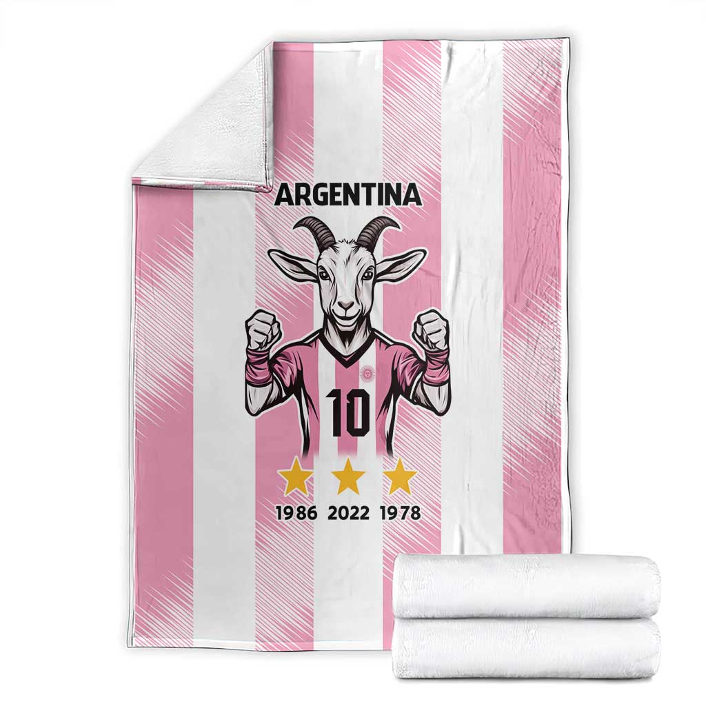 Pink Argentina 10 Goat Blanket History Champions World Cup