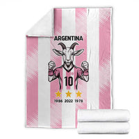 Pink Argentina 10 Goat Blanket History Champions World Cup