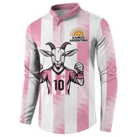 Pink Argentina 10 Goat Button Sweatshirt History Champions World Cup