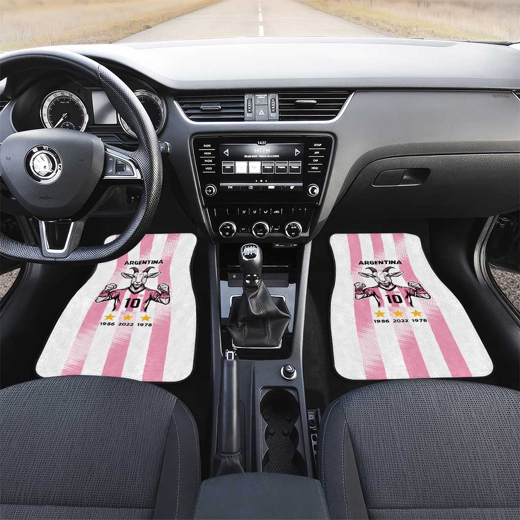 Pink Argentina 10 Goat Car Mats History Champions World Cup